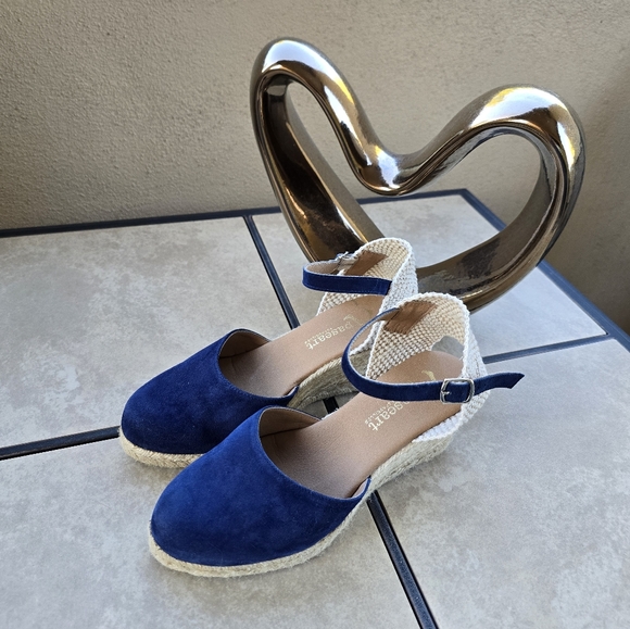 Paseart Blue Suede Espadrilles, Size 38 - Picture 3 of 11
